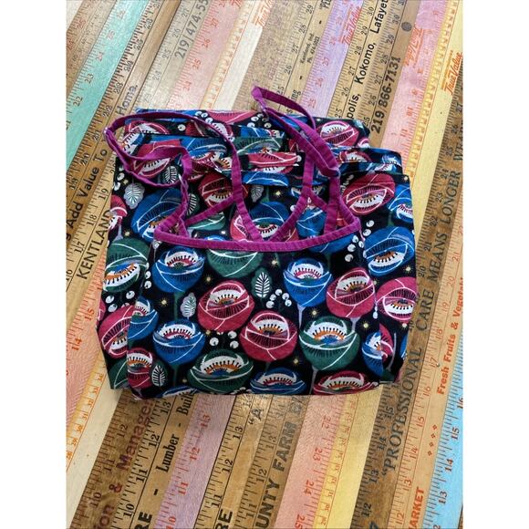 VINTAGE Apsara Mod Floral Babydoll Y2K Slip Dress Retro Cotton Sz XL Tank 90s - Picture 14 of 14